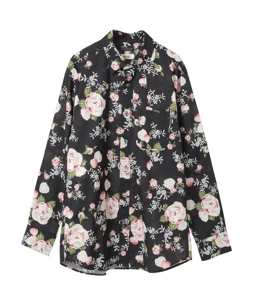 KARL HELMUT（カールヘルム）の「ポワン・ド・ローズプリントシャツブラウス（シャツ/ブラウス・メンズ・ピンク/ブラック/アクア/キナリ・MEDIUM/LARGE）」の3枚目の写真