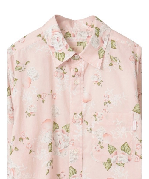 KARL HELMUT（カールヘルム）の「ポワン・ド・ローズプリントシャツブラウス（シャツ/ブラウス・メンズ・ピンク/ブラック/アクア/キナリ・MEDIUM/LARGE）」の7枚目の写真