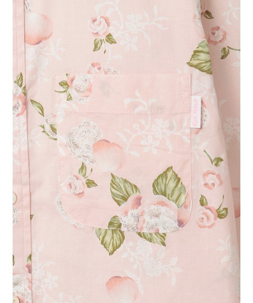 KARL HELMUT（カールヘルム）の「ポワン・ド・ローズプリントシャツブラウス（シャツ/ブラウス・メンズ・ピンク/ブラック/アクア/キナリ・MEDIUM/LARGE）」の10枚目の写真