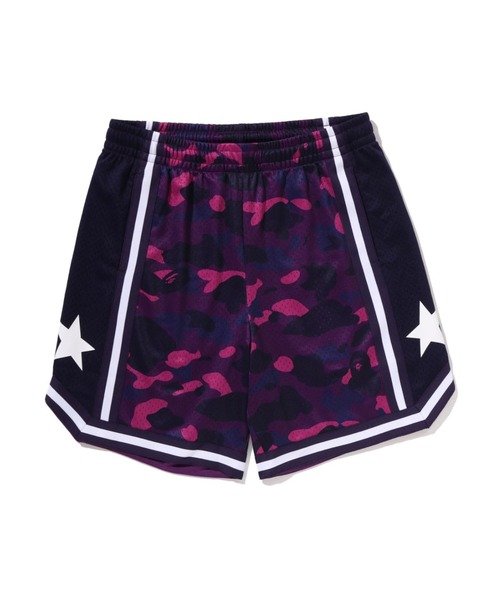 A BATHING APE(アベイシングエイプ)の「COLOR CAMO MESH RELAXED FIT SHORTS(その他パンツ・メンズ・グリーン/パープル・SMALL/LARGE/X-LARGE/MEDIUM/XX-LARGE)」の2枚目の写真
