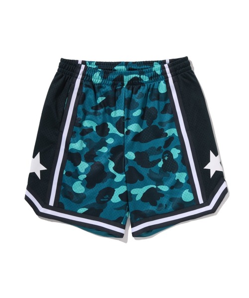 A BATHING APE(アベイシングエイプ)の「COLOR CAMO MESH RELAXED FIT SHORTS(その他パンツ・メンズ・グリーン/パープル・SMALL/LARGE/X-LARGE/MEDIUM/XX-LARGE)」の1枚目の写真