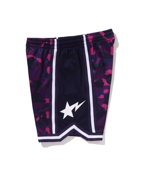A BATHING APE(アベイシングエイプ)の「COLOR CAMO MESH RELAXED FIT SHORTS(その他パンツ・メンズ・グリーン/パープル・SMALL/LARGE/X-LARGE/MEDIUM/XX-LARGE)」の7枚目の写真