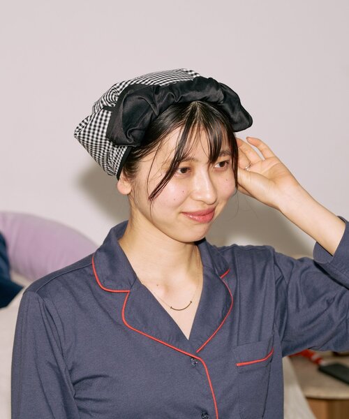 BIRTHDAY BAR（バースデイバー）の「【ITSUKI イツキ】ヘアークレープリー　ナイトキャップ（その他ルームウェア・レディース・ブラック/ブルー・0）」の3枚目の写真