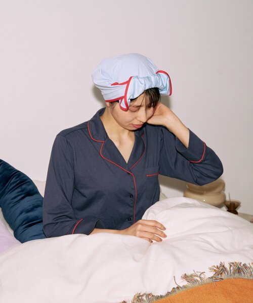 BIRTHDAY BAR（バースデイバー）の「【ITSUKI イツキ】ヘアークレープリー　ナイトキャップ（その他ルームウェア・レディース・ブラック/ブルー・0）」の8枚目の写真