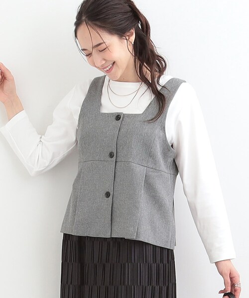 SHOO・LA・RUE（シューラルー）の「【2点セット/S-LL】着回し力も抜群 着るだけで決まる大人上品セットアップ（セットアップ・レディース・ダークブラウン/ライトグレー/ブラック・02/03/04/01）」の4枚目の写真
