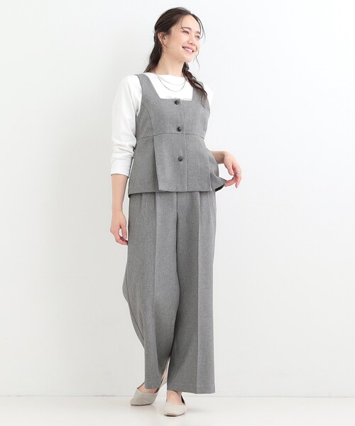 SHOO・LA・RUE（シューラルー）の「【2点セット/S-LL】着回し力も抜群 着るだけで決まる大人上品セットアップ（セットアップ・レディース・ダークブラウン/ライトグレー/ブラック・02/03/04/01）」の7枚目の写真