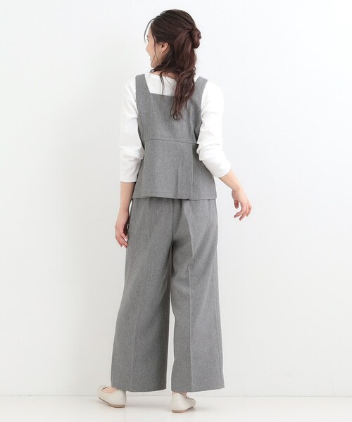 SHOO・LA・RUE（シューラルー）の「【2点セット/S-LL】着回し力も抜群 着るだけで決まる大人上品セットアップ（セットアップ・レディース・ダークブラウン/ライトグレー/ブラック・02/03/04/01）」の9枚目の写真