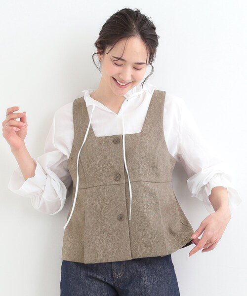 SHOO・LA・RUE（シューラルー）の「【2点セット/S-LL】着回し力も抜群 着るだけで決まる大人上品セットアップ（セットアップ・レディース・ダークブラウン/ライトグレー/ブラック・02/03/04/01）」の11枚目の写真