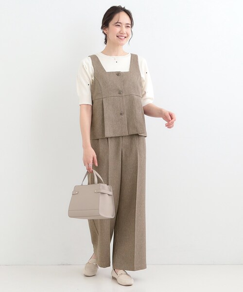 SHOO・LA・RUE（シューラルー）の「【2点セット/S-LL】着回し力も抜群 着るだけで決まる大人上品セットアップ（セットアップ・レディース・ダークブラウン/ライトグレー/ブラック・02/03/04/01）」の14枚目の写真