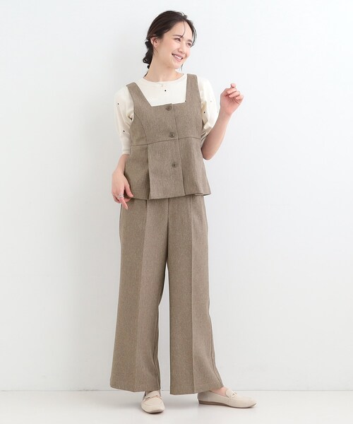 SHOO・LA・RUE（シューラルー）の「【2点セット/S-LL】着回し力も抜群 着るだけで決まる大人上品セットアップ（セットアップ・レディース・ダークブラウン/ライトグレー/ブラック・02/03/04/01）」の16枚目の写真