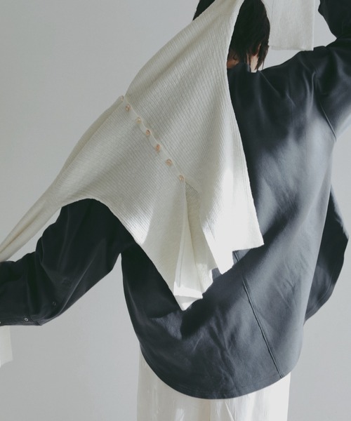 ETRE TOKYO（エトレトウキョウ）の「【ZOZO限定カラー】ボートネックカフスロンTee（Tシャツ/カットソー・レディース・グレー/ホワイト/チャコール/ネイビー・FREE）」の14枚目の写真