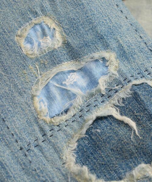 RRL（ダブル アール エル）の「スリム フィット リペアード デニム ウエスタン シャツ（シャツ/ブラウス・メンズ・ブルー・XXL/XS/XL/S/M/L）」の6枚目の写真