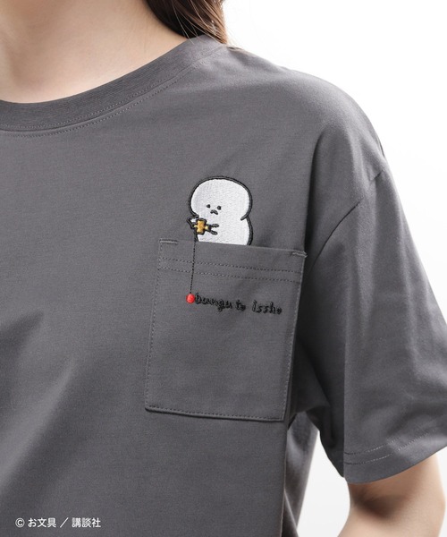 Honeys(ハニーズ)の「お文具といっしょ/Tシャツ(Tシャツ/カットソー・キッズ・ホワイト/レッド/スミクロ/サックスブルー・150cm/L/M/S)」の3枚目の写真
