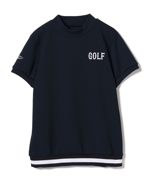 BEAMS GOLF(ビームスゴルフ)の「ORANGE LABEL /裾リブボーダー モックネック シャツ(スウェット・レディース・レッド/ホワイト/ネイビー・LARGE/SMALL/MEDIUM)」の3枚目の写真