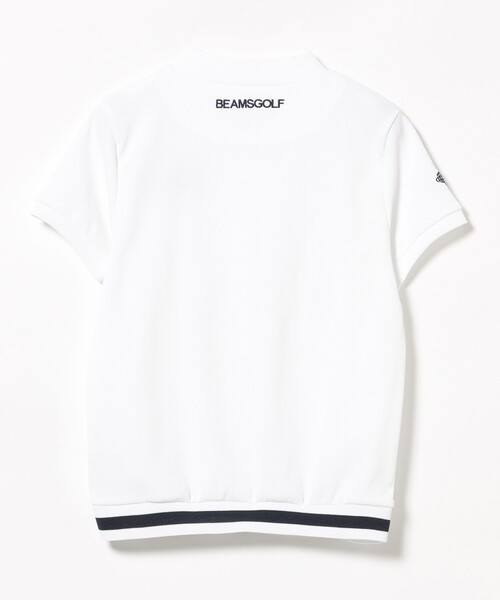 BEAMS GOLF(ビームスゴルフ)の「ORANGE LABEL /裾リブボーダー モックネック シャツ(スウェット・レディース・レッド/ホワイト/ネイビー・LARGE/SMALL/MEDIUM)」の9枚目の写真