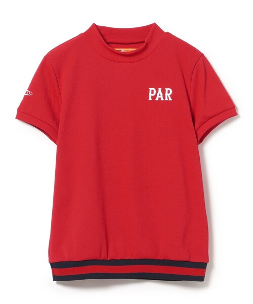BEAMS GOLF(ビームスゴルフ)の「ORANGE LABEL /裾リブボーダー モックネック シャツ(スウェット・レディース・レッド/ホワイト/ネイビー・LARGE/SMALL/MEDIUM)」の11枚目の写真