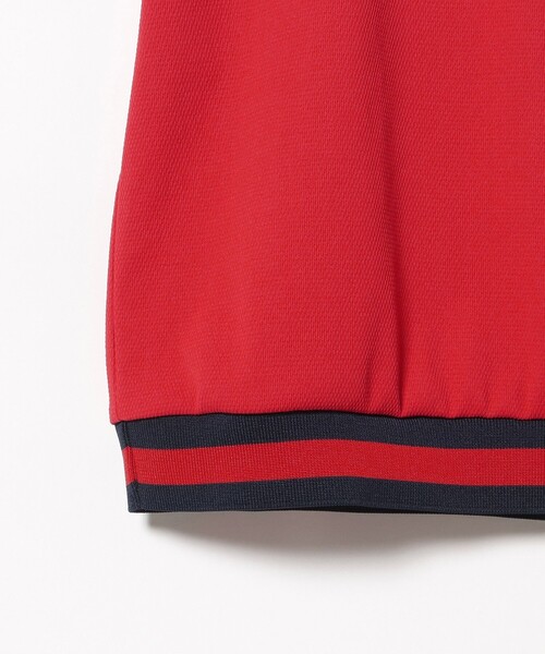 BEAMS GOLF(ビームスゴルフ)の「ORANGE LABEL /裾リブボーダー モックネック シャツ(スウェット・レディース・レッド/ホワイト/ネイビー・LARGE/SMALL/MEDIUM)」の14枚目の写真