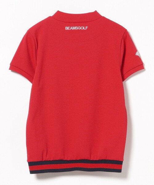 BEAMS GOLF(ビームスゴルフ)の「ORANGE LABEL /裾リブボーダー モックネック シャツ(スウェット・レディース・レッド/ホワイト/ネイビー・LARGE/SMALL/MEDIUM)」の15枚目の写真