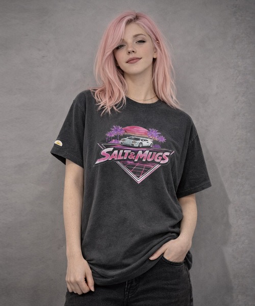 SALT&MUGS(ソルトアンドマグス)の「LA Vice(Tシャツ/カットソー・メンズ・ホワイト/ブラック・SMALL/MEDIUM/LARGE/X-LARGE)」の2枚目の写真