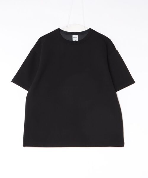 LIFEMAX（ライフマックス）の「【LIFEMAX/ライフマックス】8.5オンスダンボールニットビッグシルエットTシャツ（ポリジン加工）/菌防臭 オーバーサイズ 半袖T-シャツ 2色（Tシャツ/カットソー・メンズ・オフホワイト/ブラック・SMALL/LARGE/MEDIUM/X-LARGE）」の4枚目の写真