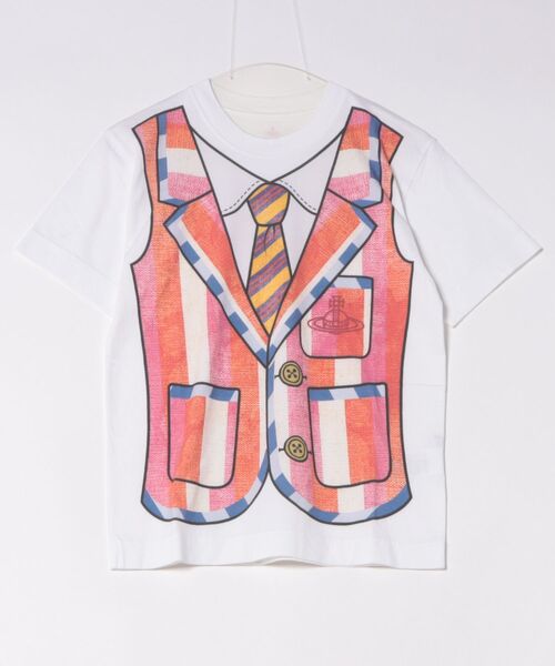 Vivienne Westwood(ヴィヴィアンウエストウッド)の「60/2オーガニック天竺School Blazer Print(Tシャツ/カットソー・レディース・ホワイト・38/40/36)」の1枚目の写真