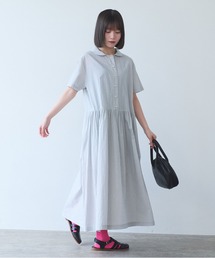 超長綿70/1タイプライター ワンピース