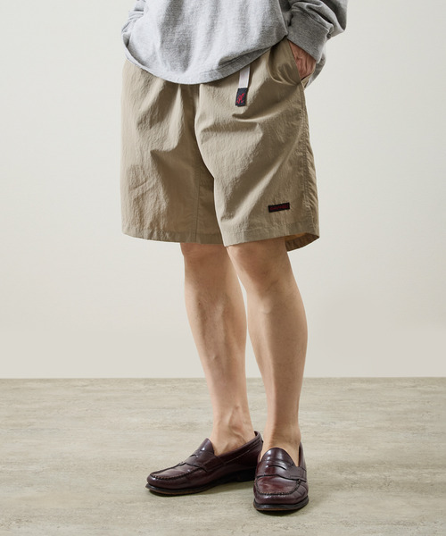 Gramicci(グラミチ)の「GRAMICCI グラミチ / NYLON PACKABLE G-SHORT ナイロンパッカブルGショーツ 撥水 海対応 / G6SM-P082(その他パンツ・メンズ・ベージュ/チョコ/ダークパープル/ブラック/オリーブ/ネイビー/ダークグレー・X-LARGE/LARGE/MEDIUM/SMALL)」の1枚目の写真