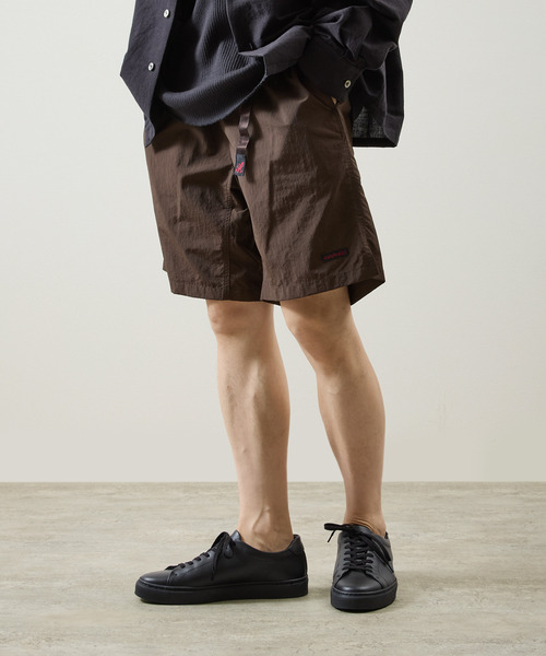 Gramicci(グラミチ)の「GRAMICCI グラミチ / NYLON PACKABLE G-SHORT ナイロンパッカブルGショーツ 撥水 海対応 / G6SM-P082(その他パンツ・メンズ・ベージュ/チョコ/ダークパープル/ブラック/オリーブ/ネイビー/ダークグレー・X-LARGE/LARGE/MEDIUM/SMALL)」の4枚目の写真