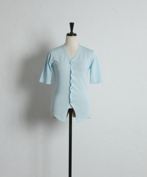 ARVELLIA（アルベリア）の「RUVHED KNIT TOP（ニット/セーター・レディース・サックスブルー/ブラック・M）」の13枚目の写真
