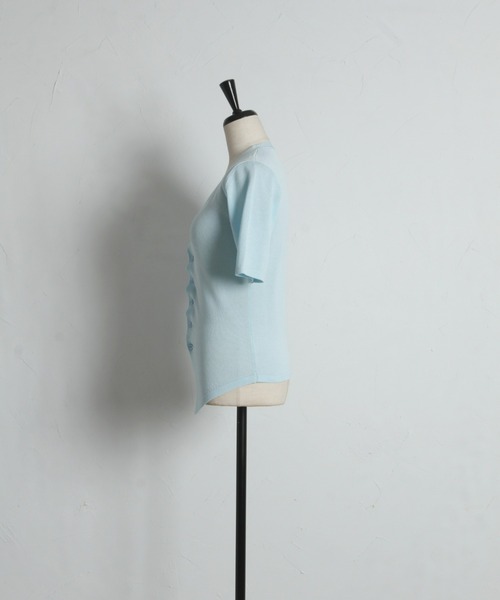 ARVELLIA（アルベリア）の「RUVHED KNIT TOP（ニット/セーター・レディース・サックスブルー/ブラック・M）」の14枚目の写真