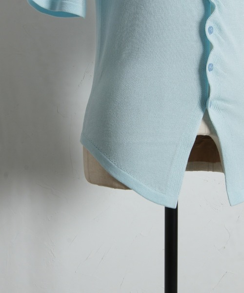 ARVELLIA（アルベリア）の「RUVHED KNIT TOP（ニット/セーター・レディース・サックスブルー/ブラック・M）」の19枚目の写真