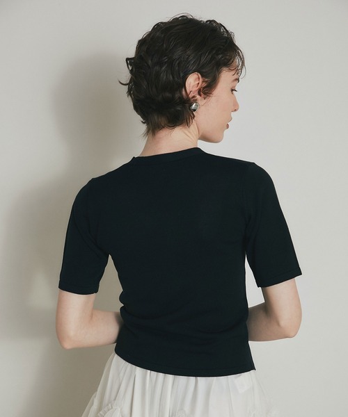 ARVELLIA（アルベリア）の「RUVHED KNIT TOP（ニット/セーター・レディース・サックスブルー/ブラック・M）」の11枚目の写真