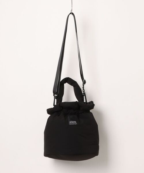 SUPER HAKKA（スーパーハッカ）の「「glanta」ビッグ＆ポピーブーケ刺繍巾着＆ショルダーバッグ（ショルダーバッグ・レディース・ベージュ/ブラック/ブルー・FREE）」の4枚目の写真