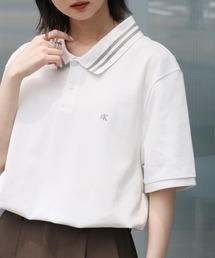 【Calvin Klein JEANS/カルバンクライン ジーンズ】ワンポイント刺繍 半袖 鹿の子 ポロシャツ