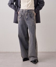 [mline]サイドフリンジデニム