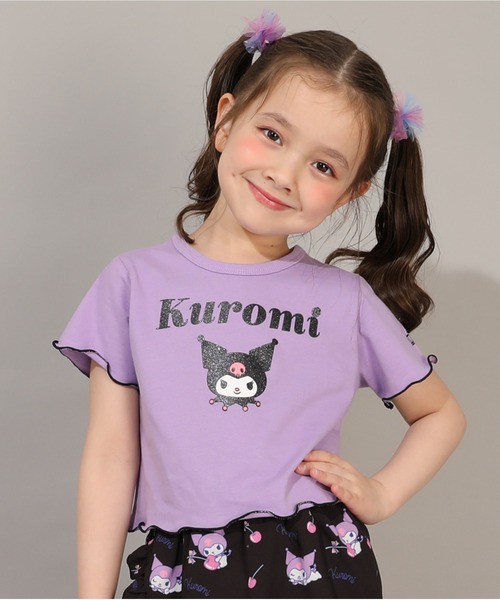 BABYDOLL(ベビードール)の「サンリオ メロウクロップドTシャツ 1566K(Tシャツ/カットソー・キッズ・その他24/パープル/その他25/ライトブルー・140cm/130cm/120cm/110cm/100cm/90cm)」の3枚目の写真