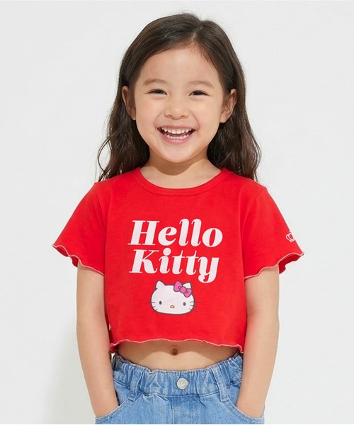 BABYDOLL(ベビードール)の「サンリオ メロウクロップドTシャツ 1566K(Tシャツ/カットソー・キッズ・その他24/パープル/その他25/ライトブルー・140cm/130cm/120cm/110cm/100cm/90cm)」の1枚目の写真