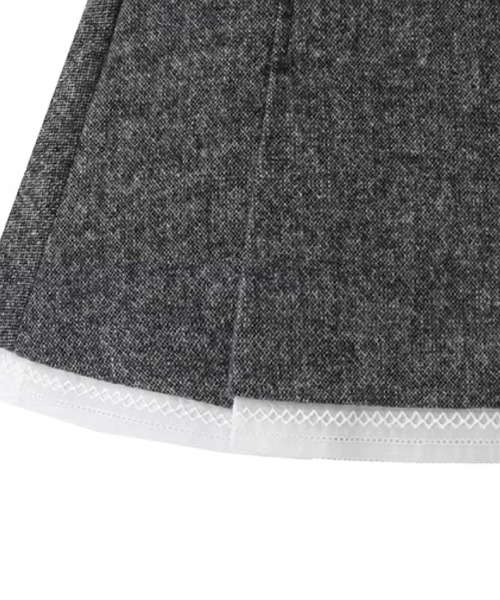 LA POMME petit（ラポミ・プチ）の「Princess Lace Collar Jacket Set Up（セットアップ・レディース・グレー・SMALL/MEDIUM/LARGE/X-SMALL）」の6枚目の写真