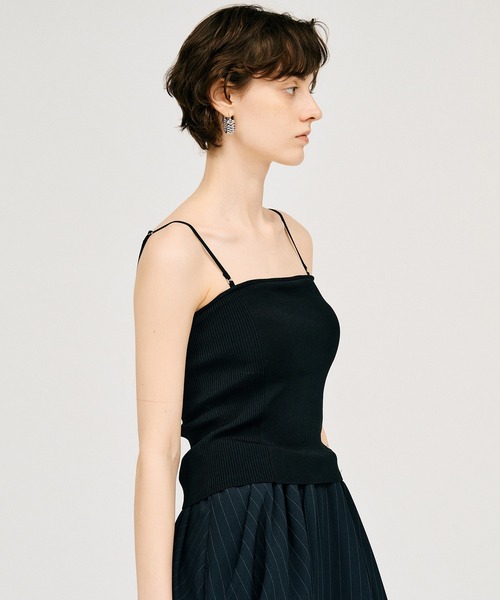 PRANK PROJECT（プランクプロジェクト）の「【2026Summer Pre-Order】カップインニットキャミ / Cup-In Knit Cami（キャミソール・レディース・ホワイト/ブラウン/グレー/ブラック・FREE）」の11枚目の写真