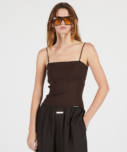 PRANK PROJECT（プランクプロジェクト）の「【2026Summer Pre-Order】カップインニットキャミ / Cup-In Knit Cami（キャミソール・レディース・ホワイト/ブラウン/グレー/ブラック・FREE）」の15枚目の写真