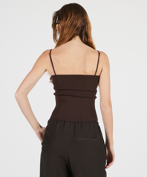 PRANK PROJECT（プランクプロジェクト）の「【2026Summer Pre-Order】カップインニットキャミ / Cup-In Knit Cami（キャミソール・レディース・ホワイト/ブラウン/グレー/ブラック・FREE）」の18枚目の写真