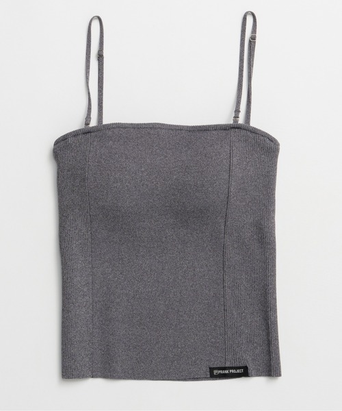 PRANK PROJECT（プランクプロジェクト）の「【2026Summer Pre-Order】カップインニットキャミ / Cup-In Knit Cami（キャミソール・レディース・ホワイト/ブラウン/グレー/ブラック・FREE）」の21枚目の写真