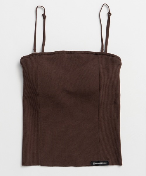 PRANK PROJECT（プランクプロジェクト）の「【2026Summer Pre-Order】カップインニットキャミ / Cup-In Knit Cami（キャミソール・レディース・ホワイト/ブラウン/グレー/ブラック・FREE）」の22枚目の写真