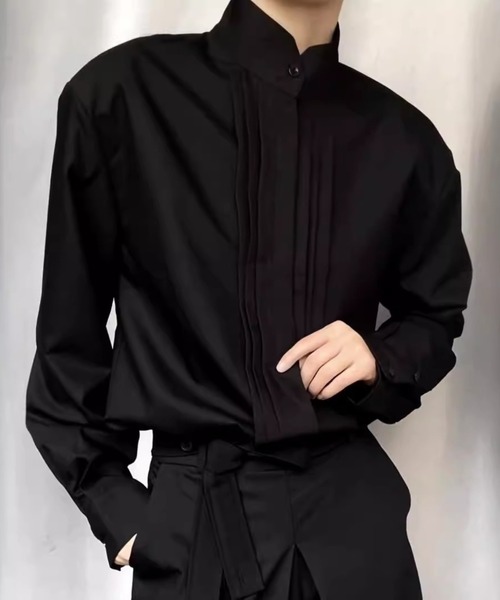 VIBGYOR(ヴィブジョー)の「【Bls】 【ZM】【Bling Leads】メンズ ドレスシャツ(BL)(シャツ/ブラウス・メンズ・ホワイト/ブラック・FREE)」の4枚目の写真