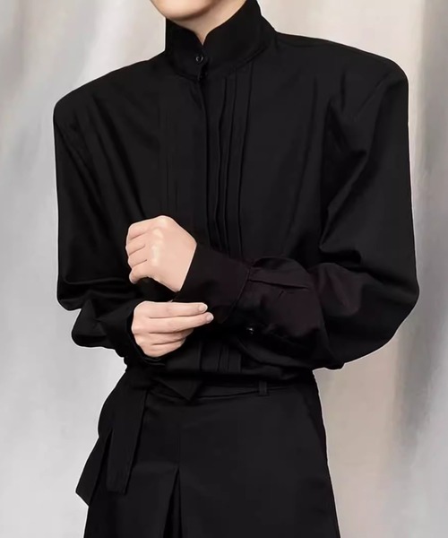 VIBGYOR(ヴィブジョー)の「【Bls】 【ZM】【Bling Leads】メンズ ドレスシャツ(BL)(シャツ/ブラウス・メンズ・ホワイト/ブラック・FREE)」の6枚目の写真