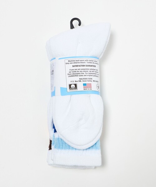 Railroad Sock(レイルロードソック)の「<THE RAILROAD SOCK>ラインソックス 2Pセット(ソックス/靴下・レディース・ライトブルー/レッド・FREE)」の10枚目の写真
