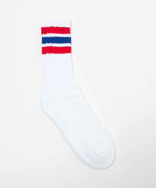 Railroad Sock(レイルロードソック)の「<THE RAILROAD SOCK>ラインソックス 2Pセット(ソックス/靴下・レディース・ライトブルー/レッド・FREE)」の11枚目の写真