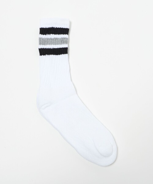 Railroad Sock(レイルロードソック)の「<THE RAILROAD SOCK>ラインソックス 2Pセット(ソックス/靴下・レディース・ライトブルー/レッド・FREE)」の13枚目の写真