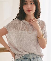 La boutique BonBon | 【再予約決定!】ラメ天竺針抜きフレンチニット(ニット/セーター)