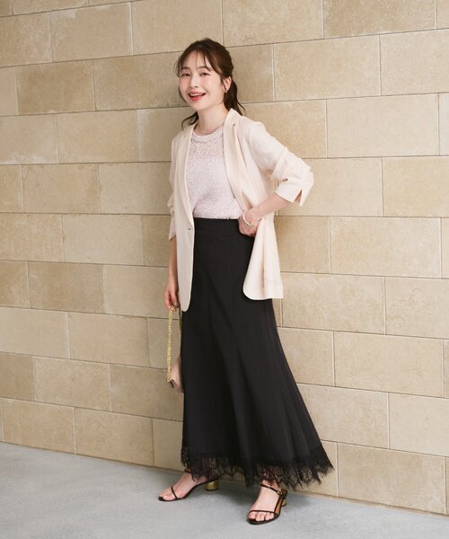 La boutique BonBon(ラブティックボンボン)の「【再予約決定!】ラメ天竺針抜きフレンチニット(ニット/セーター・レディース・チャコールグレー/ピンク/サックスブルー/シルバー・FREE)」の15枚目の写真